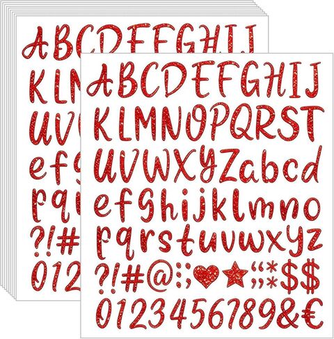 810 Pcs 1 Inch Gold Glitter Letter Stickers,10 Sheets Small Vinyl Waterproof Self-Adhesive Alphabet Number Stickers for Graduation Cap Scrapbook Water Bottles Crafts (Gold) in Saudi Arabia