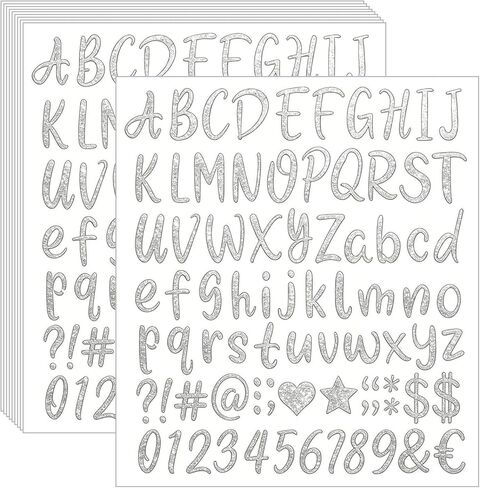 810 Pcs 1 Inch Gold Glitter Letter Stickers,10 Sheets Small Vinyl Waterproof Self-Adhesive Alphabet Number Stickers for Graduation Cap Scrapbook Water Bottles Crafts (Gold) in Saudi Arabia