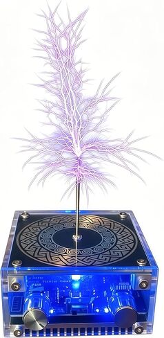 7 ألوان LED بلوتوث الموسيقى تسلا لفائف قوس البلازما لفائف سطح المكتب لعبة العلوم تعليم عدة وضع ملموس البرق الاصطناعي شرارة الفجوة قوس مولد أداة تجربة التدريس in Kuwait