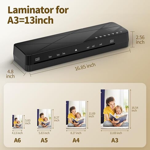 Crenova Laminator Machine,13 Inch A3 Laminator, 7 in 1 Desktop Thermal Laminator 30 Laminating Pouches, Paper Cutter and Corner Rounder, Fast Warm-Up (Office School Use) in Saudi Arabia