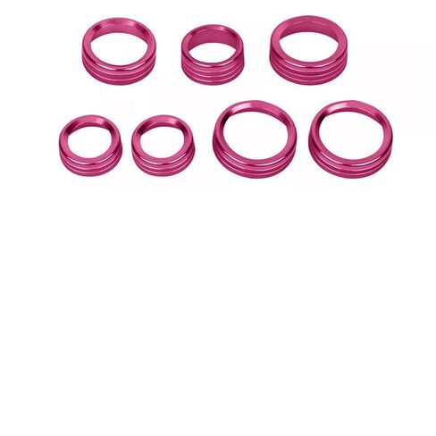 Premium Blue Aluminum Knob Covers Trim Set for 2015-2019 Ford F150 XLT - 6PCs AC/4WD/Trailer/VOL Switch Button Covers + Rings | Interior Upgrade Accessories (Excludes 2021-2022 Models) - Blue in Saudi Arabia