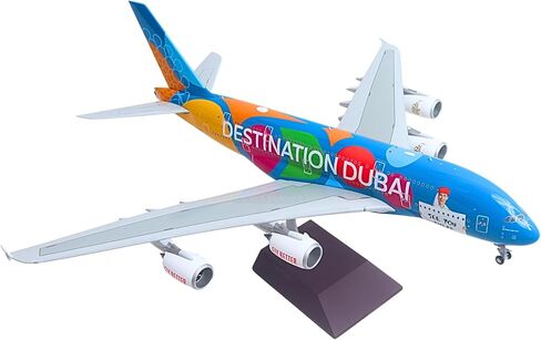 Gemini200 UAE A380 بمقياس 1/200 نموذج طائرة معدني مصبوب قابل للتجميع "كن جزءًا من السحر" A6-EES مع معدات الهبوط وحامل العرض - يمكن تجميعه للبالغين للأعمار من 14 عامًا فما فوق in Kuwait