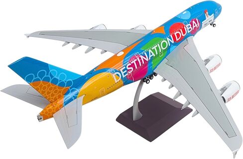 Gemini200 UAE A380 بمقياس 1/200 نموذج طائرة معدني مصبوب قابل للتجميع "كن جزءًا من السحر" A6-EES مع معدات الهبوط وحامل العرض - يمكن تجميعه للبالغين للأعمار من 14 عامًا فما فوق in Kuwait