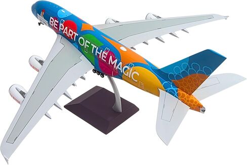 Gemini200 UAE A380 بمقياس 1/200 نموذج طائرة معدني مصبوب قابل للتجميع "كن جزءًا من السحر" A6-EES مع معدات الهبوط وحامل العرض - يمكن تجميعه للبالغين للأعمار من 14 عامًا فما فوق in Kuwait