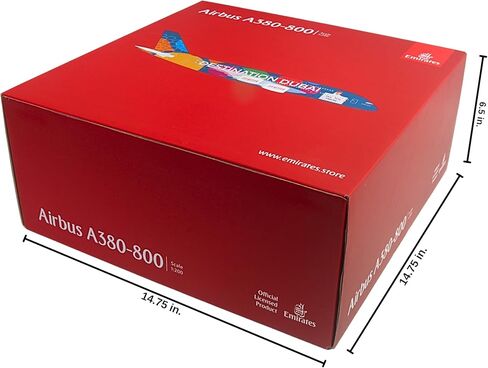 Gemini200 UAE A380 بمقياس 1/200 نموذج طائرة معدني مصبوب قابل للتجميع "كن جزءًا من السحر" A6-EES مع معدات الهبوط وحامل العرض - يمكن تجميعه للبالغين للأعمار من 14 عامًا فما فوق in Kuwait