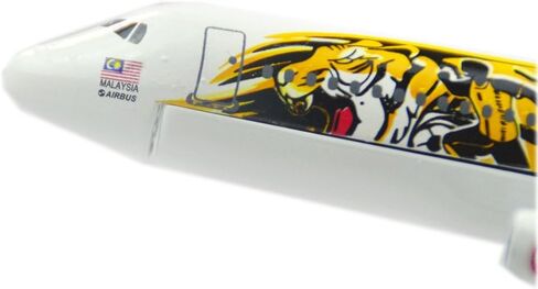 24-Hours Asia Air SEMANGAT HARIMAU MUDA Airbus 320 Plane Model Alloy Metal Airplane Models Die-cast 1:400 in Kuwait