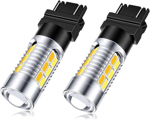 iFunyLED 1157 Switchback Led Turn Signal Bulbs Super Bright 2357 2057 7528 BAY15D LED مجموعة أدوات استبدال الضوء للسيارة أثناء النهار والجري وأضواء إشارة الانعطاف، حزمة من 2، زينون أبيض/أصفر كهرماني in Kuwait