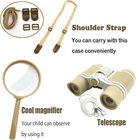 Bug Catcher Kit for Kids, 6 Pcs Kids Bug Catching Kits, Outdoor Nature Explorer Kit, Science Educational Kits with Tweezers, Magnifying Glass, Binoculars for Boys Girls in Saudi Arabia