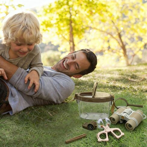 Bug Catcher Kit for Kids, 6 Pcs Kids Bug Catching Kits, Outdoor Nature Explorer Kit, Science Educational Kits with Tweezers, Magnifying Glass, Binoculars for Boys Girls in Saudi Arabia