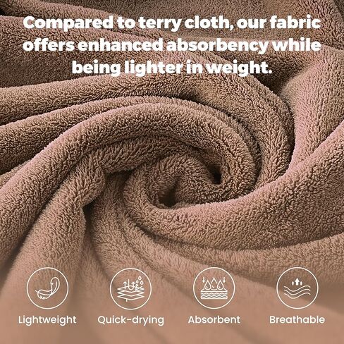 Towel Robe for Women – Soft Absorbent Kimono Bathrobe, Quick-Dry Spa Shower & Hotel Use in Saudi Arabia