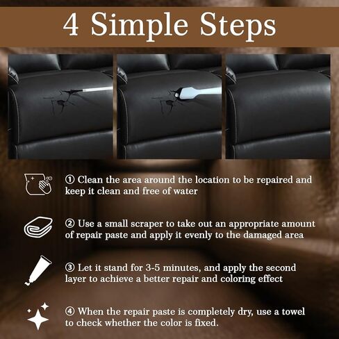 RQB Leather Repair Kit – 10-Color DIY Leather & Vinyl Repair for Furniture, Car Seats, Jackets, Bags & Shoes – Easy Color Match, Complete Tools Included in Saudi Arabia