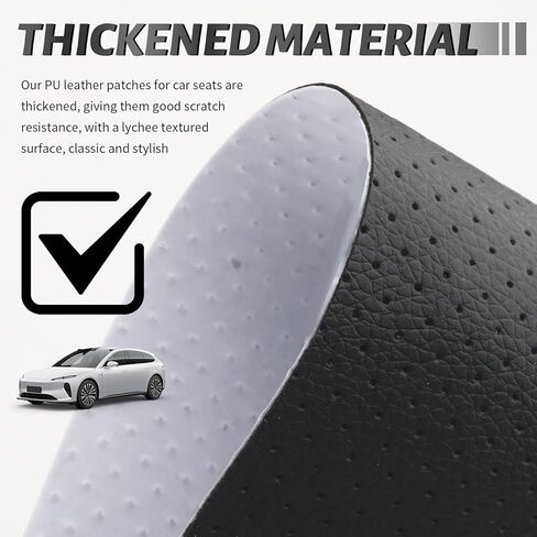 4PCS New Perforated Self Adhesive Leather Repair Patch,8"x4" Breathable Leather Repair Tape Patch for Car Seats/Couches/Vinyl,Thickened PU Leathers Seat Patches for Car in Saudi Arabia