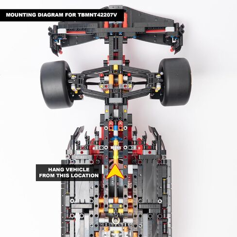 Vertical Wall Mount Compatible with Lego Technic Ferrari SF-24 F1 Car-42207 | Wall Mount ONLY (Car NOT Included) in Saudi Arabia