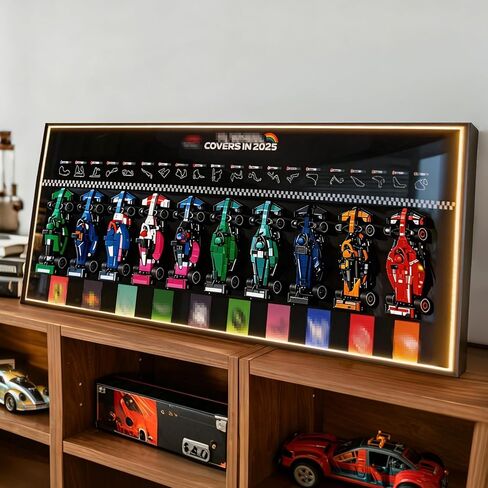 47.2 x 17.7 in Remote-Controlled LED Display Wallboard Compatible with LEGO F1 Speed Champions 10-Car Collection Set 66802, Supports Up to 15 lbs (Models Not Included) in Saudi Arabia