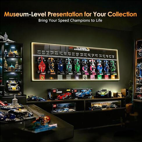 47.2 x 17.7 in Remote-Controlled LED Display Wallboard Compatible with LEGO F1 Speed Champions 10-Car Collection Set 66802, Supports Up to 15 lbs (Models Not Included) in Saudi Arabia