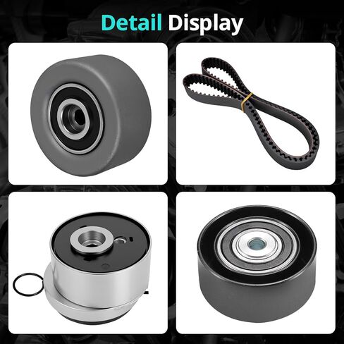 Timing Belt Tensioner Kit, Compatible with C hevy Cruze 2010-2015 Limited 2016 Sonic 2012-2018 Aveo 2007-2014 AVEO5 2009-2011 Astra 2006-2008 P ontiac G3 2007-2010, Includes 24422964 24436052 55574864 in Saudi Arabia
