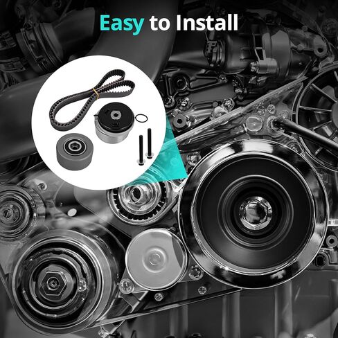 Timing Belt Tensioner Kit, Compatible with C hevy Cruze 2010-2015 Limited 2016 Sonic 2012-2018 Aveo 2007-2014 AVEO5 2009-2011 Astra 2006-2008 P ontiac G3 2007-2010, Includes 24422964 24436052 55574864 in Saudi Arabia
