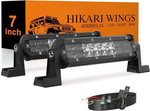 HIKARI WINGS 2026 New 4 Inch LED Light Bar 2PCS, 30,000LM Off Road, 30W Spot Flood Combo Beam, IP68 Waterproof with 12V/24V Wiring Harness Kit for Driving Truck Pickup SUV ATV UTV in Saudi Arabia