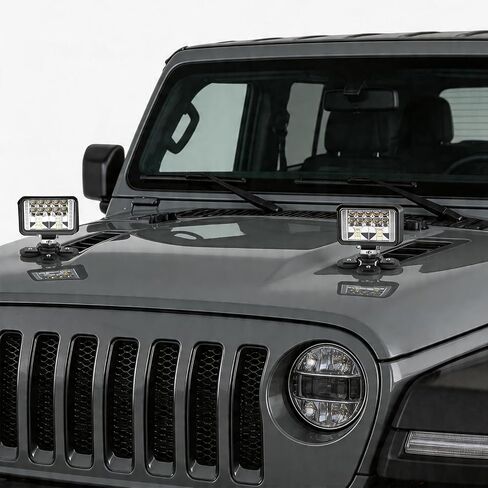 Magnetic Light Bar Base Mounts, 2 Pack Heavy Duty Universal Mounting Bracket with Strong Magnet for Off Road Lamp, Roof Lights, Fog Lights on SUV, Truck, Jeep(4 Base Mount) in Saudi Arabia