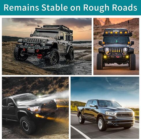 Magnetic Light Bar Base Mounts, 2 Pack Heavy Duty Universal Mounting Bracket with Strong Magnet for Off Road Lamp, Roof Lights, Fog Lights on SUV, Truck, Jeep(4 Base Mount) in Saudi Arabia