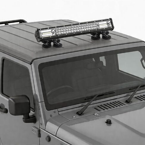 Magnetic Light Bar Base Mounts, 2 Pack Heavy Duty Universal Mounting Bracket with Strong Magnet for Off Road Lamp, Roof Lights, Fog Lights on SUV, Truck, Jeep(4 Base Mount) in Saudi Arabia