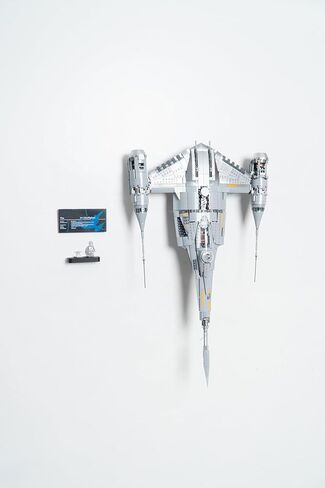 Wall Mount Compatible with Lego N1 Starfighter-75442 + TB 2 Fig Floating Shelf | Wall Mount + Shelf ONLY (Set & Figs NOT Included) in Saudi Arabia