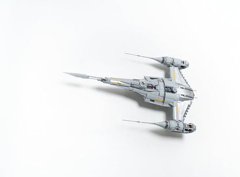 Wall Mount Compatible with Lego N1 Starfighter-75442 + TB 2 Fig Floating Shelf | Wall Mount + Shelf ONLY (Set & Figs NOT Included) in Saudi Arabia