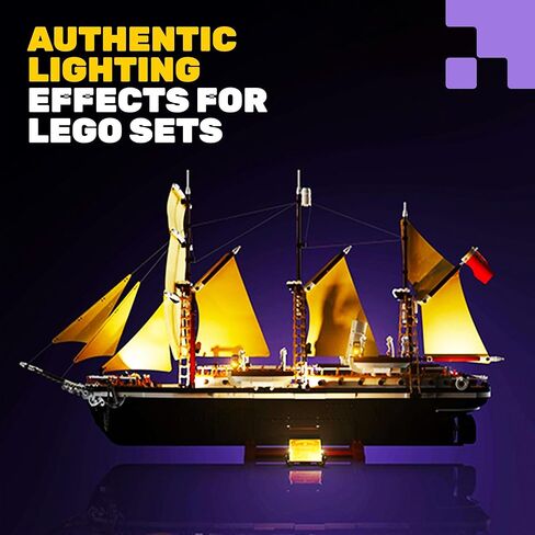 مجموعة إضاءة LED لسفينة التحمل LEGO 10335 مع حزمة تحكم عن بعد 2.0 - ملحقات إضاءة DIY مع تأثيرات وامضة واقعية (المجموعة غير متضمنة) in Kuwait