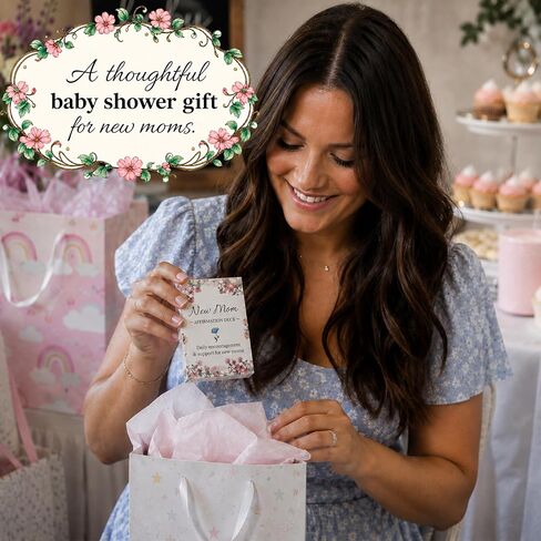 Niche Nation New Mom Affirmation Cards - New Mom Gifts - Postpartum Gifts For Mom - Baby Shower Gifts For First Time Moms - Postpartum Self-Care Essentials - 50 Daily Support & Affirmation Cards For New Moms in Saudi Arabia