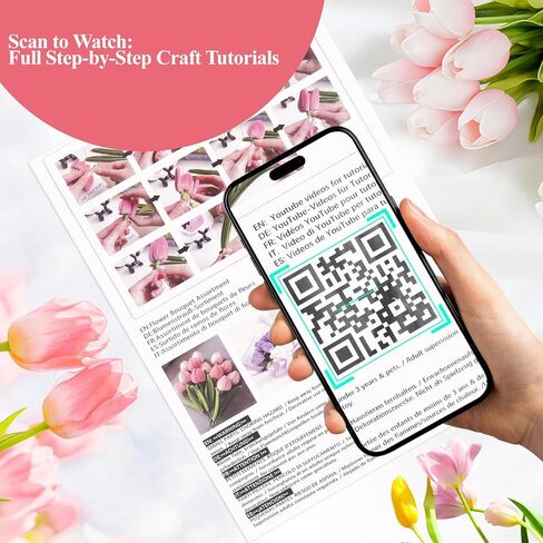 500 قطعة من أدوات تنظيف الأنابيب من إريثيم، مجموعة زهور لتنظيف الأنابيب، مجموعة من 6 ألوان من سيقان الشنيل مع تعليمات ومستلزمات الأزهار لصنع الزهور in Kuwait