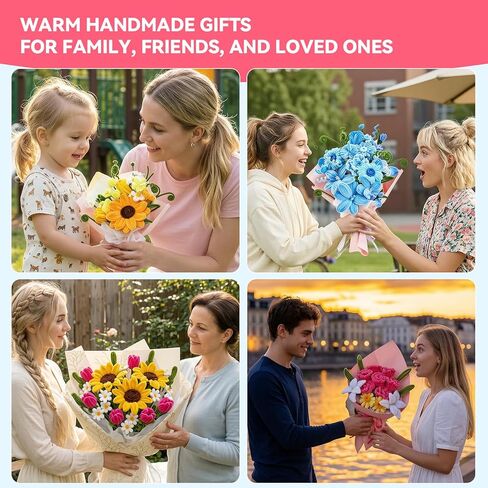 NORDUN 700 PCS Thick Pipe Cleaner Flowers Kit,10 Colored Pipe Cleaners Craft Bulk,Chenille Stems with Manual & Video Tutorial,Art DIY Bouquet Gift Box for Party Decorations/Family Fun/Festival in Saudi Arabia