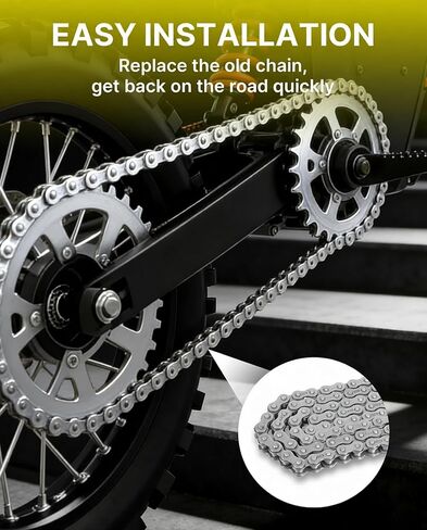 Heavy Duty Dirt Bike Chain ONLY for Yozma in 10 PRO, Carbon Steel Electric Bike Chain for Yozma PRO, Upgrade Ebike Replacement Parts Accessories in Saudi Arabia