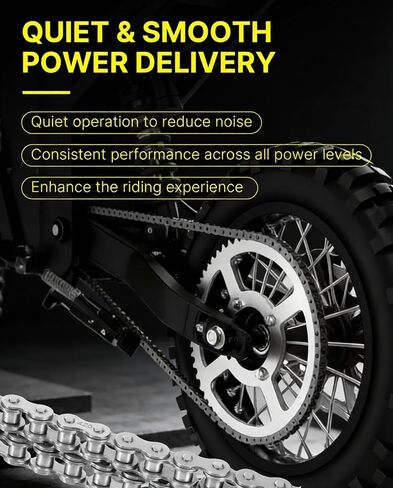 Heavy Duty Dirt Bike Chain ONLY for Yozma in 10 PRO, Carbon Steel Electric Bike Chain for Yozma PRO, Upgrade Ebike Replacement Parts Accessories in Saudi Arabia