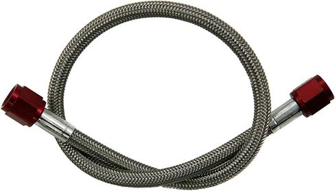 Nitrous Outlet 12" 4AN Stainless Braided Hose (Red Fittings) in Saudi Arabia