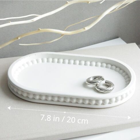 2PCS Silicone Tray Molds for Resin Casting – Round & Oval Beaded Edge Molds for Plaster, Concrete & Epoxy, DIY Jewelry Dish, Trinket Tray & Home Decor – Form Me in Saudi Arabia