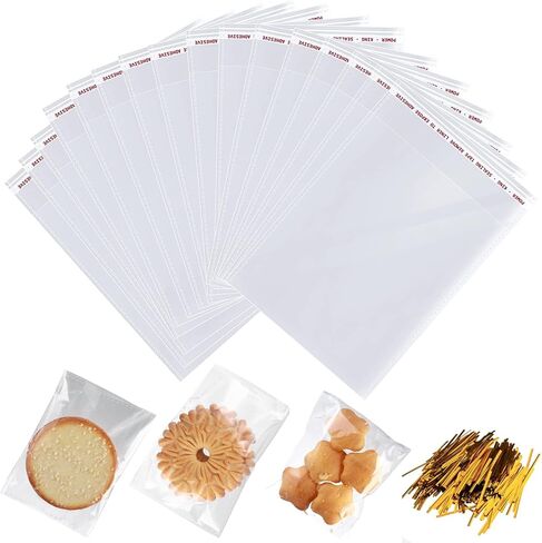 700 pcs 5 x 7 Inches Small Resealable Cellophane Bags Self Sealing Clear Bags for Packaging Products Self-adhesive Cello Bag for Jewelry, Cards, Photos, Envelopes, Gifts, Bakery, Candies and Products in Saudi Arabia
