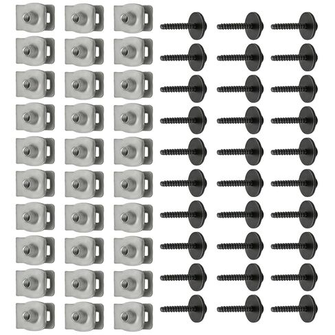 Fender Screws,Fender Liner Screws,Car Accessories Bumper Bolts,Fender Liner Bumper Cover Splash Shield Bolt Screw,Splash Shield Screws Replacement,Compatible #11570498 W716345-S450B，30-Set in Kuwait