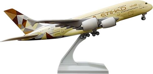 1/200 مقياس نموذج طائرة نموذج دييكاست طائرات الاتحاد A380 عرض طائرة للمكتب/ديكور المنزل (نموذج طائرة الراتنج من 12 بوصة in Kuwait