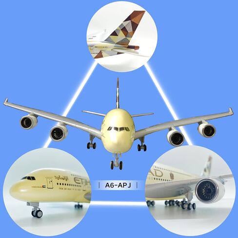 1/200 مقياس نموذج طائرة نموذج دييكاست طائرات الاتحاد A380 عرض طائرة للمكتب/ديكور المنزل (نموذج طائرة الراتنج من 12 بوصة in Kuwait