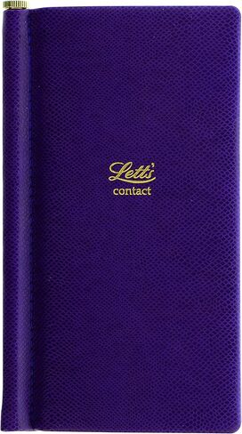 دفتر عناوين Let's Note Legacy Collection بحجم الجيب النحيف مع قلم ذهبي، مسطر، 160 صفحة، ورق كريمي، 5.75 بوصة × 2.75 بوصة، أرجواني (B090052) in Kuwait