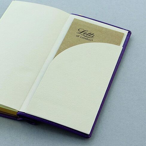 دفتر عناوين Let's Note Legacy Collection بحجم الجيب النحيف مع قلم ذهبي، مسطر، 160 صفحة، ورق كريمي، 5.75 بوصة × 2.75 بوصة، أرجواني (B090052) in Kuwait