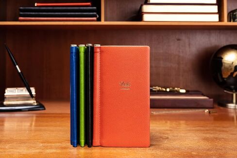 دفتر عناوين Let's Note Legacy Collection بحجم الجيب النحيف مع قلم ذهبي، مسطر، 160 صفحة، ورق كريمي، 5.75 بوصة × 2.75 بوصة، أرجواني (B090052) in Kuwait