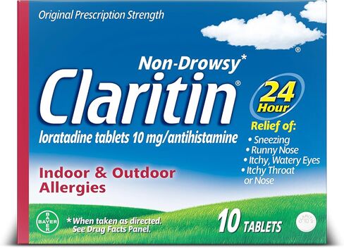 Claritin 24 HR Non Drowsy Allergy Medicine, Loratadine antihistamine tablets, 10 Ct in Saudi Arabia