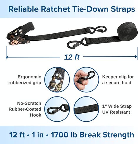 Ground Anchors Screw in Kit with Ratchet Straps (18" 24" 30", 3/4 Pack) - Fully Welded Heavy Duty Earth Anchor - Spiral Tie Down Stake for Shed RV Awning Tent Swing Set - Auger Trampoline Stakes in Saudi Arabia