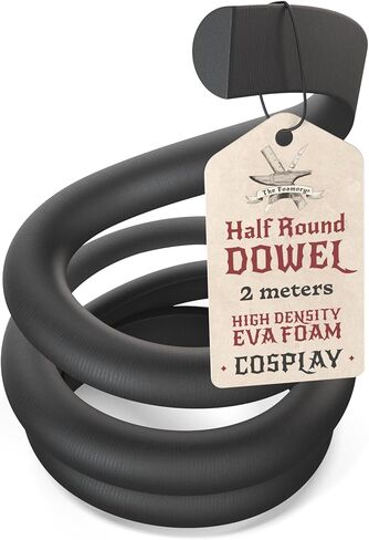 The Foamory's No Waste Full Round EVA Foam Dowel. 25mm x 2M Length. High-Density, Paint-Ready White Craft Foam Stick. Time Saving, Pre-Cut for Quick Cosplay Armor Trim, Weapon Enhancement and Costumes in Saudi Arabia