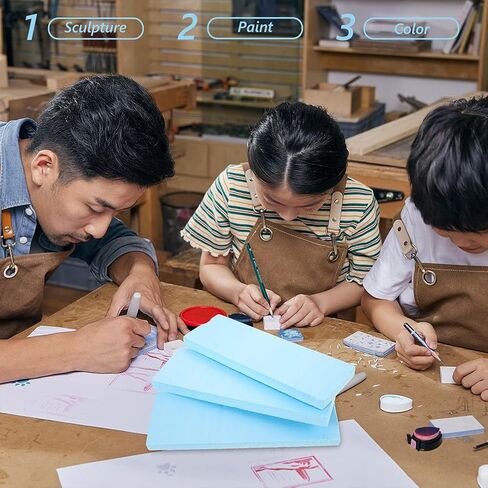 ألواح إسفنجية XPS زرقاء من BESPORTBLE - 6 قطع صفائح بوليسترين مقذوفة عالية الكثافة مقاس 12 × 4 × 0.8 بوصة - قاعدة صلبة لأعمال تشكيل السكك الحديدية Diorama DIY ونحت التضاريس in Kuwait