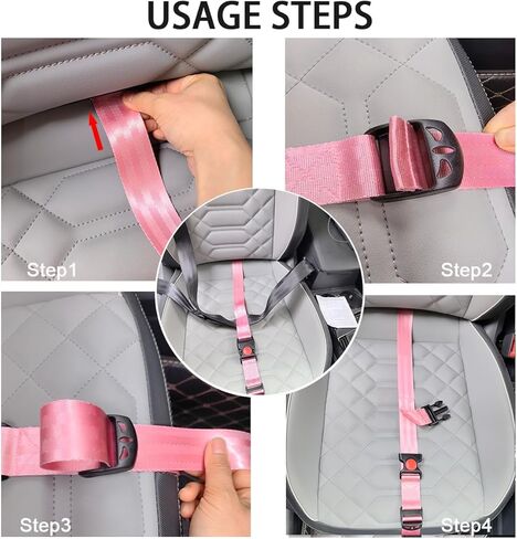 Soft Bump Cushion for Seat, Belly Comfort Support Adjuster, Car Seat Gap Filler for Enhanced Comfort, Adjustable Seat Belt Cover, Universal Fit for Pregnancy,Daily Commute, &Travel in Saudi Arabia