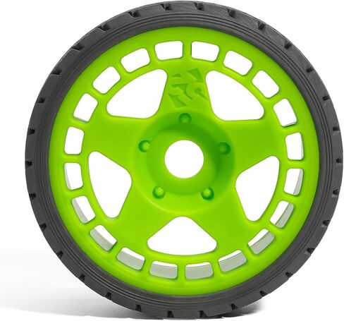 مجموعة إطارات العجلات وإطارات الشوارع الملصقة مسبقًا لسيارة RC 1/7 1/8، تناسب مخالفة/جناية ARRMA، MJX 7303، KM C3، مطاط 100 × 40 مم، سداسي 17 مم، إدراج EVA، 4 قطع، أخضر in Kuwait