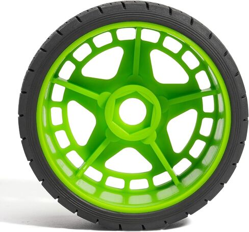 مجموعة إطارات العجلات وإطارات الشوارع الملصقة مسبقًا لسيارة RC 1/7 1/8، تناسب مخالفة/جناية ARRMA، MJX 7303، KM C3، مطاط 100 × 40 مم، سداسي 17 مم، إدراج EVA، 4 قطع، أخضر in Kuwait