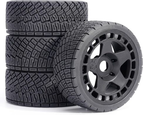 مجموعة إطارات العجلات وإطارات الشوارع الملصقة مسبقًا لسيارة RC 1/7 1/8، تناسب مخالفة/جناية ARRMA، MJX 7303، KM C3، مطاط 100 × 40 مم، سداسي 17 مم، إدراج EVA، 4 قطع، أخضر in Kuwait